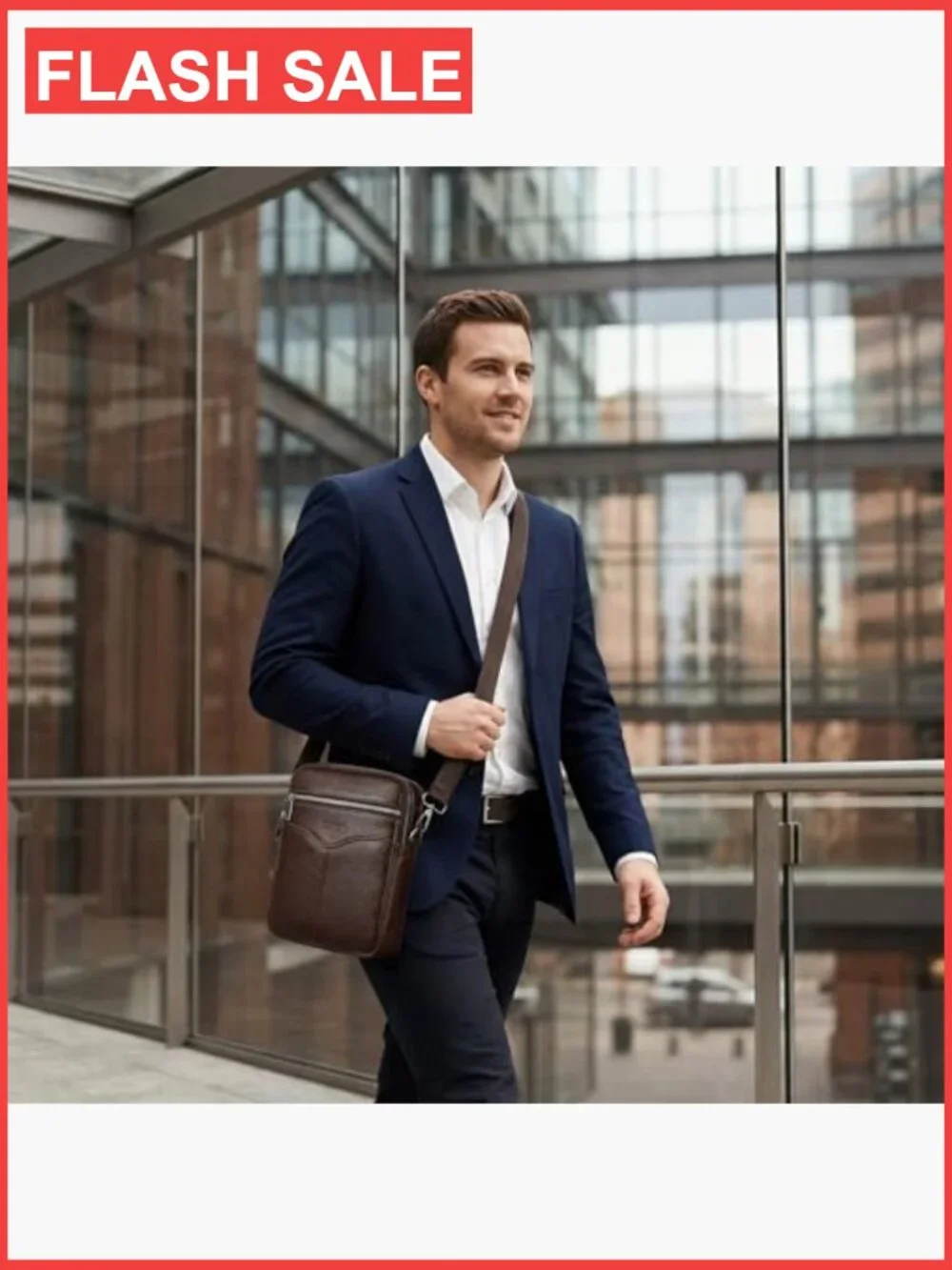 Vegan Leather Crossbody Messenger Bag Travel Satchel